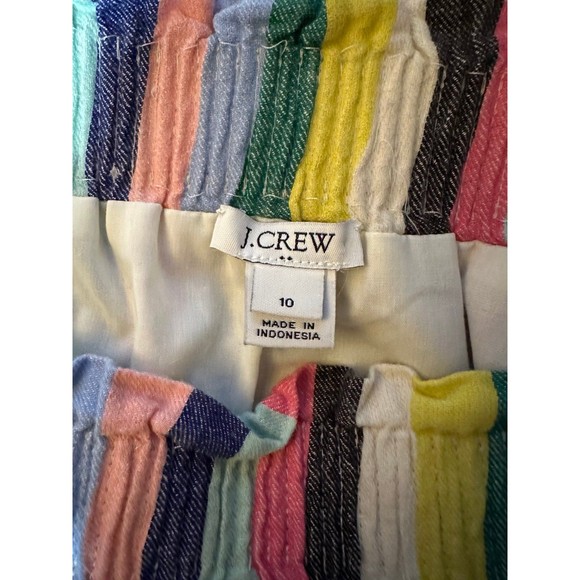 J.Crew cotton and linen blend pastel stripped skirt - Picture 4 of 6